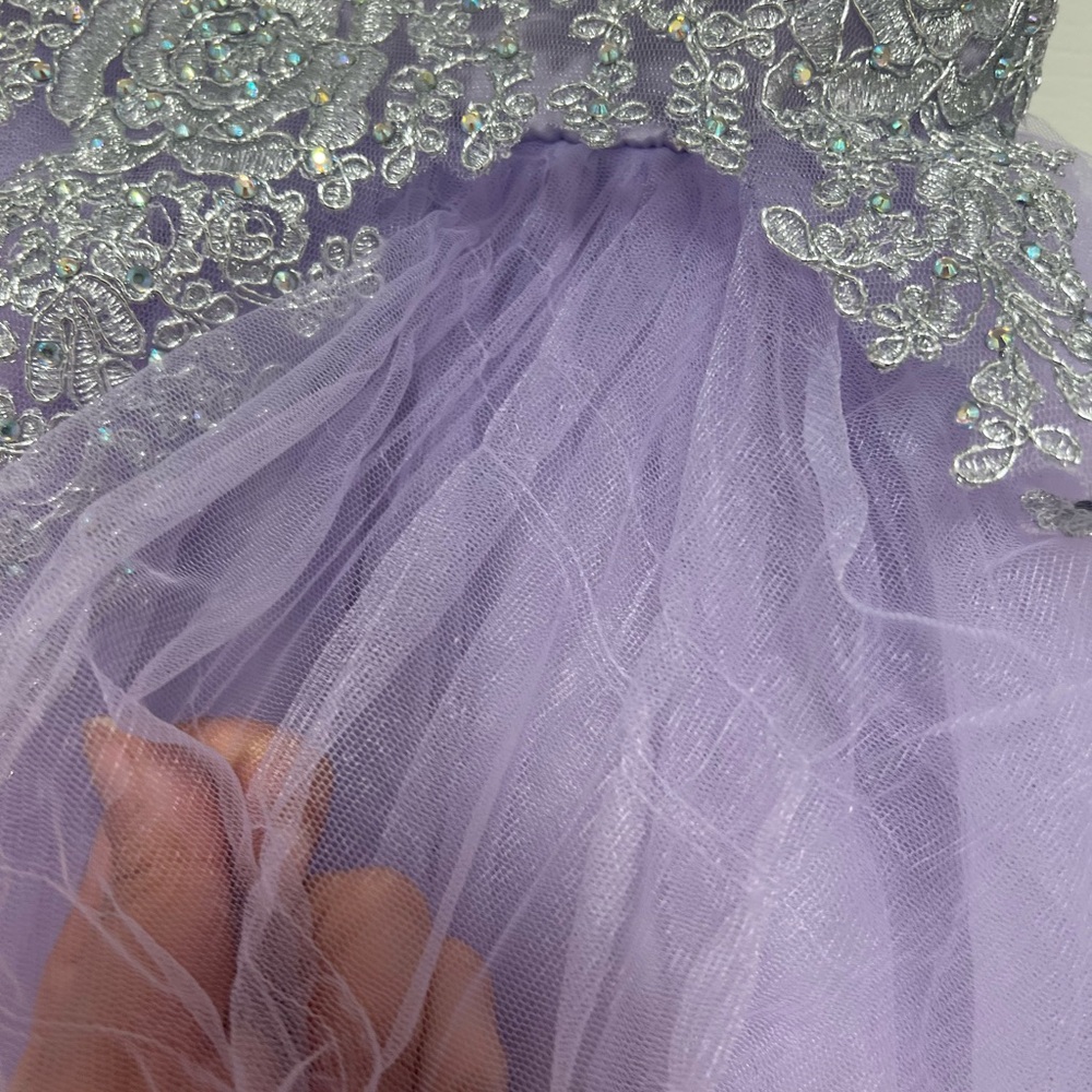 Purple & silver  Formal Dress - Picture 7 of 8